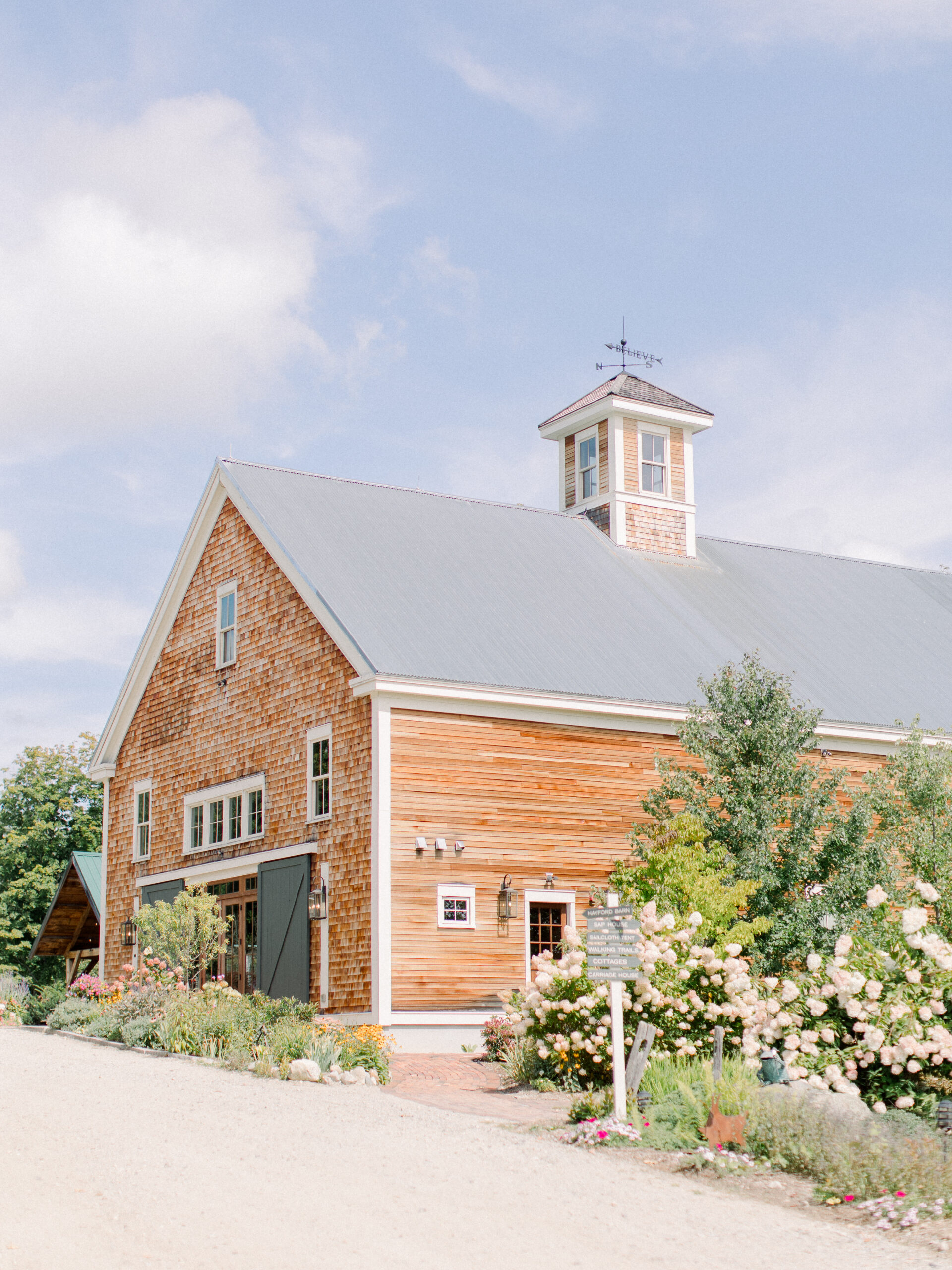 elegant maine barn wedding venue